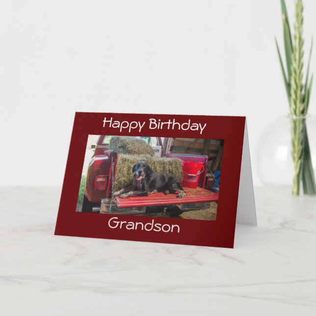 ***GRANDSON*** HAPPY BIRTHDAY CARD (Front)