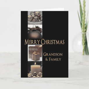 Grandson & his Family  Merry Christmas card