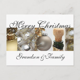 Grandson & his Family  Merry Christmas card