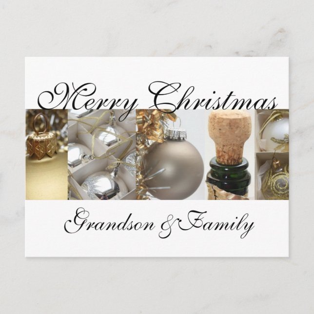 Grandson & his Family  Merry Christmas card (Front)