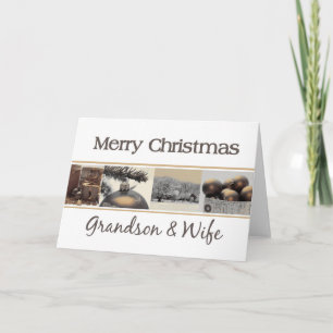 Grandson & his Wife  Merry Christmas card