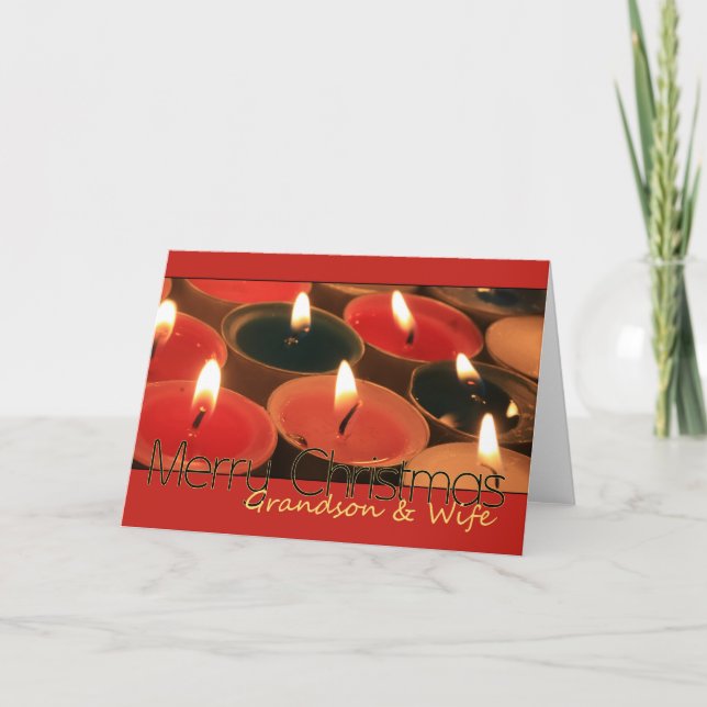 Grandson & his Wife  Merry Christmas card (Front)