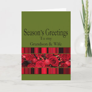 Grandson & his Wife  Merry Christmas card
