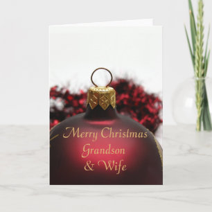 Grandson & his Wife  Merry Christmas card