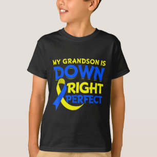 Grandson Is Down Right Perfect Down Syndrome Aware T-Shirt