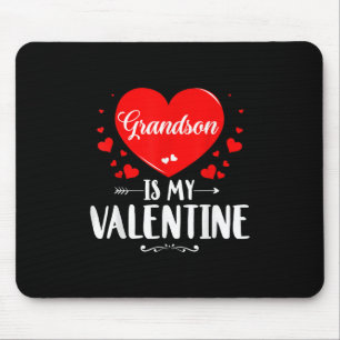 Grandson Is My Valentine Matching Family Grandma Mouse Mat