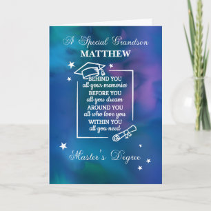 Grandson Master’s Degree Graduation Quote Card