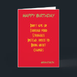 Grandson motivational birthday greeting cards<br><div class="desc">motivational birthday cards with dedication to grandson</div>
