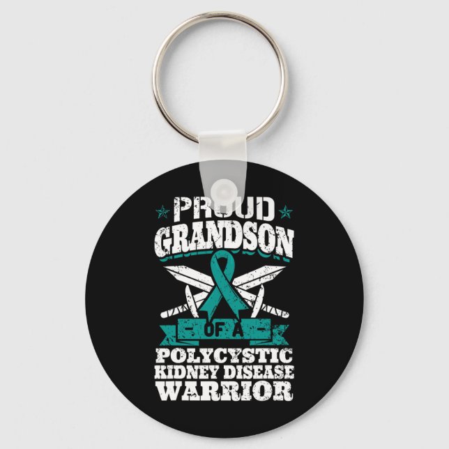 Grandson Of A Polycystic Kidney Disease Warrior Pk Key Ring (Front)