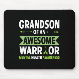Grandson Of An Awesome Warrior Mental Health Aware Mouse Mat