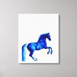 Grandson of the Godolphin Arabian Blu Canvas Print