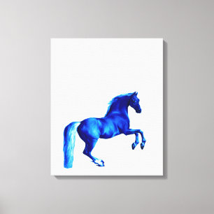 Grandson of the Godolphin Arabian Blu Canvas Print