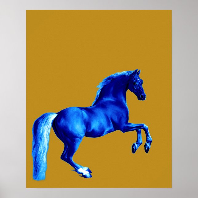 Grandson of the Godolphin Arabian ... Blue Horse Poster (Front)