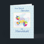 Grandson on Hanukkah Holiday Card<br><div class="desc">Fully Customisable. This card is fully designed on the inside.A matching card for granddaughternis available.</div>
