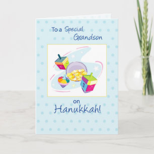 Grandson on Hanukkah Holiday Card