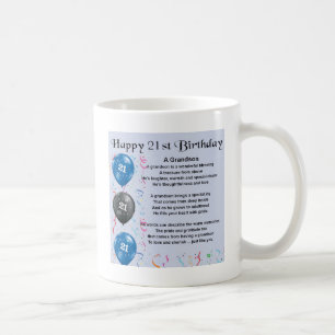 Grandson Poem  -  21st Birthday Coffee Mug