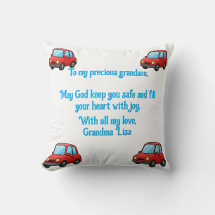 Grandson Prayer From Grandma Throw Pillow
