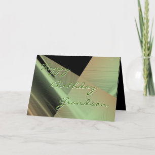Grandson Sage-Blk -customise any occasion Card