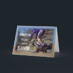 Grandson Sports Mountain Bike Birthday Card<br><div class="desc">A rugged and exciting card with an image of a guy on a mountain bike. The ruggedness is also seen in the grunge looking font. Wish your grandson a happy birthday with a fun that he enjoys.</div>