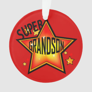 Grandson Super Star Christmas Ornament 2