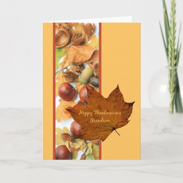 Grandson Thanksgiving Card (Front)