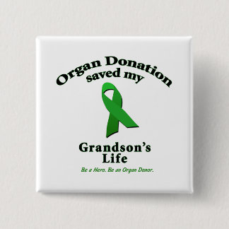 Grandson Transplant 15 Cm Square Badge
