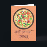 Grandson Tween Teen Pizza Birthday Card<br><div class="desc">Celebrate your grandson’s birthday with this pizza card. Play on words with love you to pizzas phrase will sure to be enjoyed by a tween or teen grandson.</div>