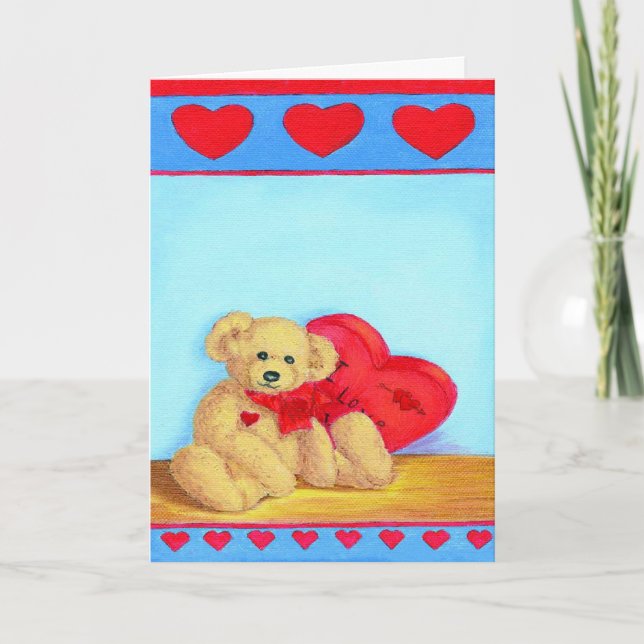 Grandson Valentine - Greeting Card (Front)