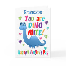 Grandson Valentines Day Dinosaur