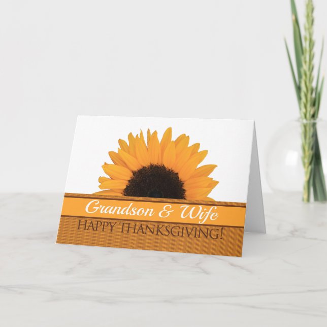 Grandson & Wife Thanksgiving Card (Front)