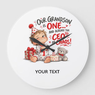 Grandson's 1st Birthday – CEO of Chaos Large Clock