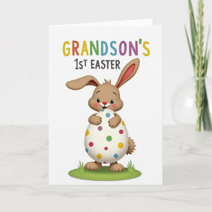 Grandsons 1St Easter Bunny Card