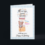 Grandson's Birthday Teddy Bear Greeting Card<br><div class="desc">Grandson's First Birthday Teddy Bear Greeting Card. Celebrate your Grandson's first birthday with this adorable watercolor Teddy Bear. Customise it for your grandson or add their name for a personalised touch. Perfect for kids, this whimsical card brings joyful wishes and a sense of wonder to their birthday celebration. Make their...</div>