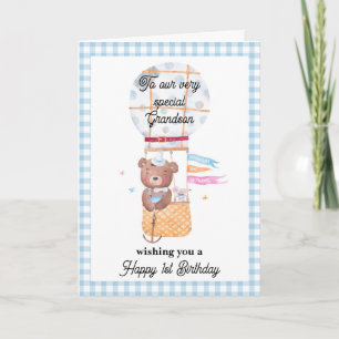 Grandson's Birthday Teddy Bear Greeting Card