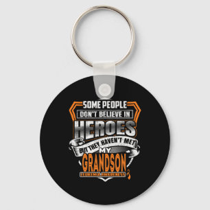 Grandson's Fight Is My Fight Leukaemia Awareness 1 Key Ring