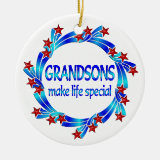 Grandsons Make Life Special Ceramic Tree Decoration
