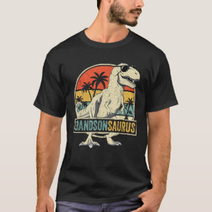 Grandsonsaurus T Rex Dinosaur Grandson Saurus Fami T-Shirt