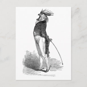 Grandville Anthropomorphic Rooster Postcard