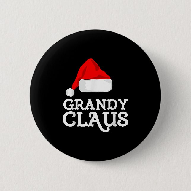 Grandy Claus Christmas Santa's Hat Pajama Family X 6 Cm Round Badge (Front)