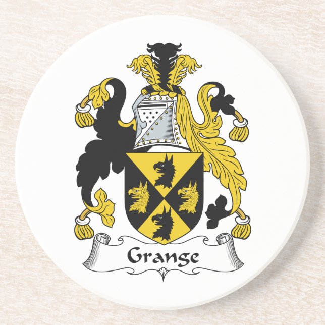 Grange Family Crest Coaster (Front)