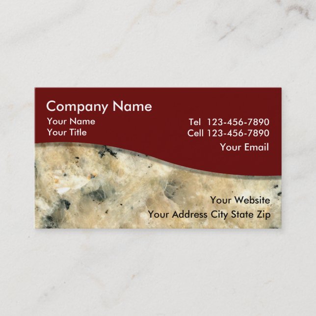 Granite Business Cards (Front)