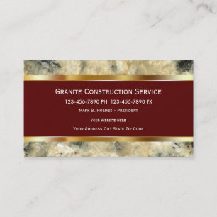 Granite Construction Business Cards