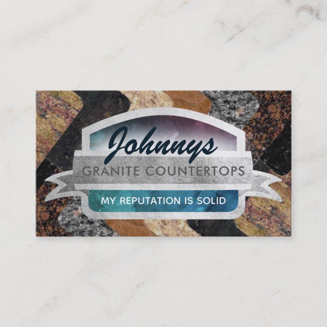 Granite Countertops Slogans Business Cards (Front)