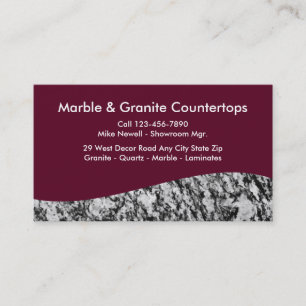 Granite Distributor Business Cards
