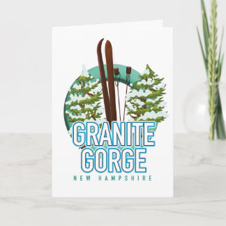 Granite Gorge new Hampshire ski Holiday Card