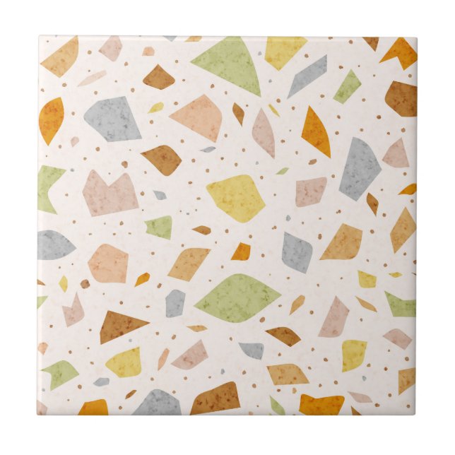 Granite Grainy Textured Italian Terrazzo Pattern  Tile (Front)