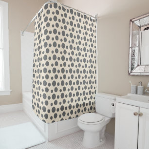 Granite Grey Circles Shower Curtain