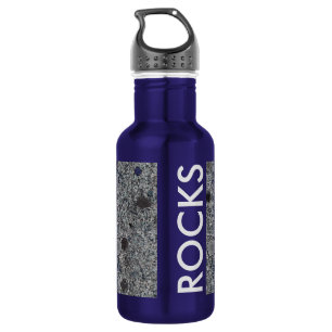Granite Grey with Blue Details and Text 532 Ml Water Bottle