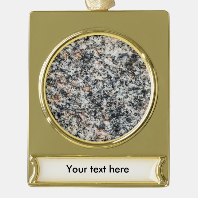 Granite - Hard Rock Gold Plated Banner Ornament (Front)
