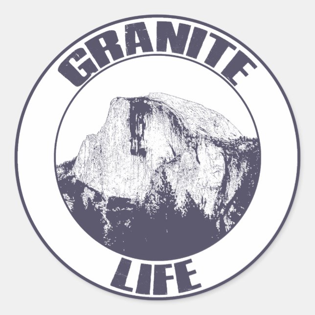 Granite Life Classic Round Sticker (Front)